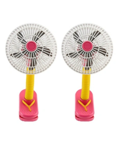 O2COOL O2COOL 4" BATTERY POWERED STROLLER CLIP FAN, SET OF 2