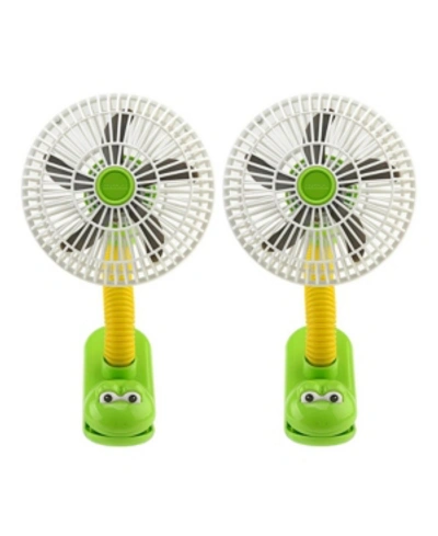 O2COOL O2COOL 4" BATTERY POWERED STROLLER CLIP FAN, SET OF 2