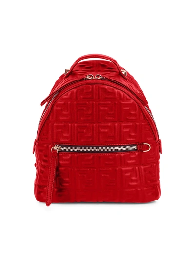 FENDI WOMEN'S MINI FF LEATHER BACKPACK
