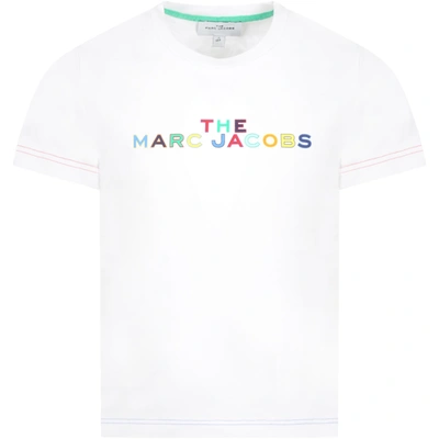 MARC JACOBS WHITE T-SHIRT FOR KIDS WITH LOGO