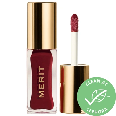 MERIT SHADE SLICK CLASSIC HYDRATING TINTED LIP OIL SANGRIA .23/7