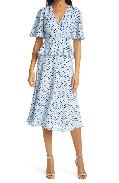 Ted Baker Mabbel Peplum Dress In Light Blue