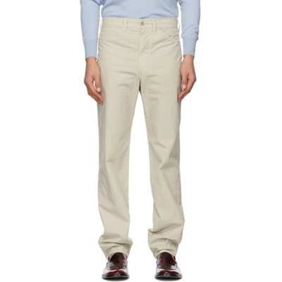 LEMAIRE BEIGE TAPERED 5 POCKET TROUSERS