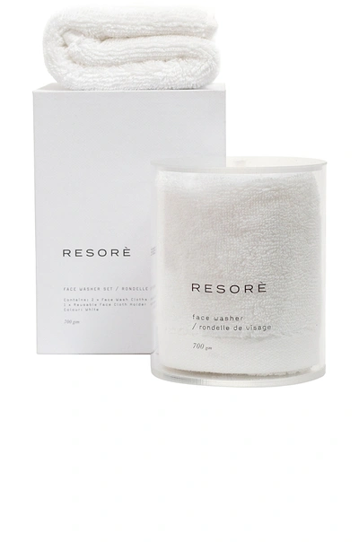 RESORE SET OF 2 WASH CLOTHS WITH WASH CLOTH HOLDER