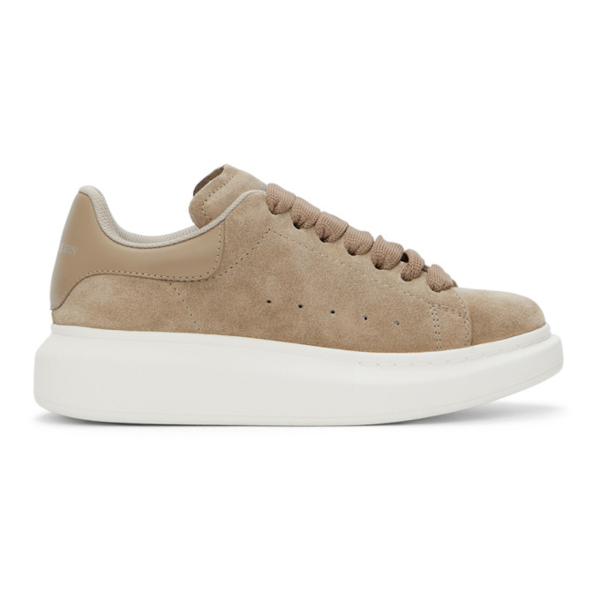 alexander mcqueen beige suede