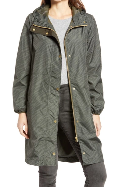 JOULES WEYBRIDGE ZEBRA PRINT PACKABLE WATERPROOF RAINCOAT