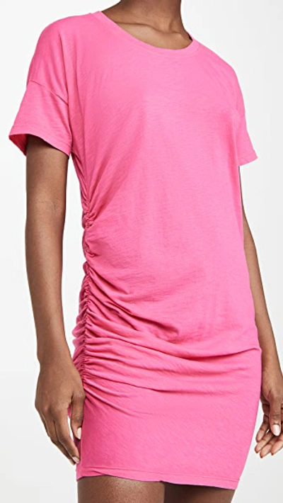 SUNDRY SIDE SHIRRED TEE DRESS