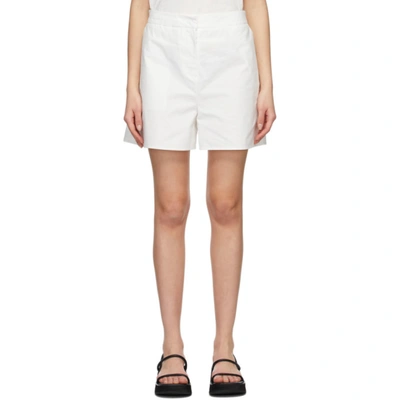 AMOMENTO WHITE COTTON SHORTS