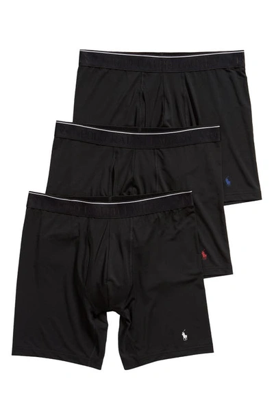 POLO RALPH LAUREN ASSORTED 3-PACK MICROFIBER BOXER BRIEFS