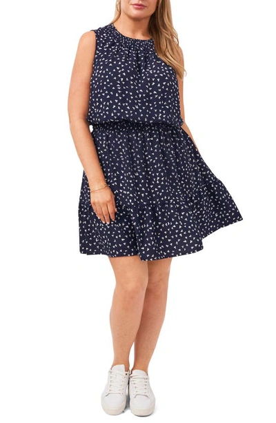 1.STATE SMOCKED DETAIL SLEEVELESS DRESS