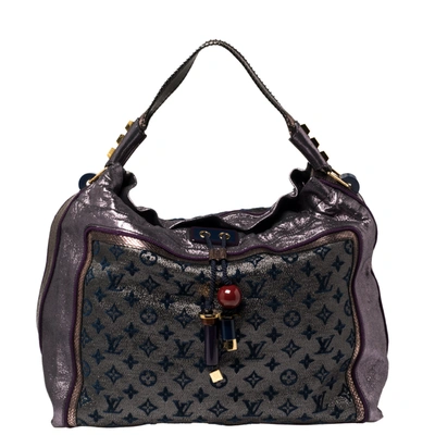 LOUIS VUITTON PURPLE MONOGRAM LUREX LIMITED EDITION BLUEBIRD BAG