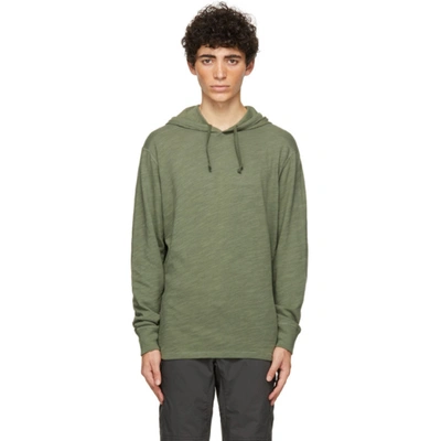 RAG & BONE GREEN COTTON CARDED FLAME HOODIE