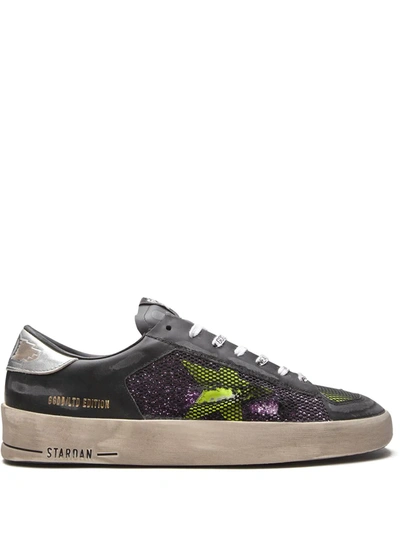 GOLDEN GOOSE STARDAN GLITTER-DETAIL SNEAKERS