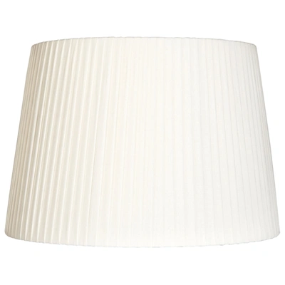 OKA 17.5IN PLEATED LINEN LAMPSHADE - OFF WHITE