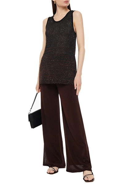 M MISSONI SEQUIN-EMBELLISHED MÉLANGE CROCHET-KNIT TANK