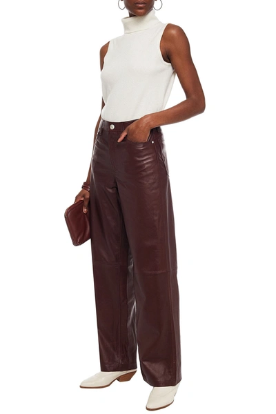RAG & BONE LEATHER WIDE-LEG PANTS
