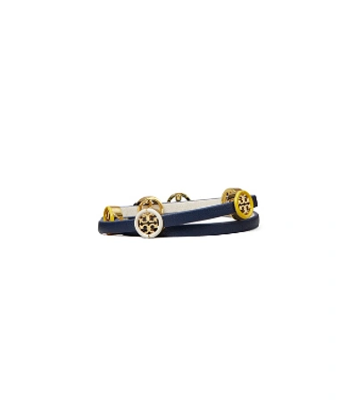 TORY BURCH MILLER ENAMEL DOUBLE-WRAP BRACELET