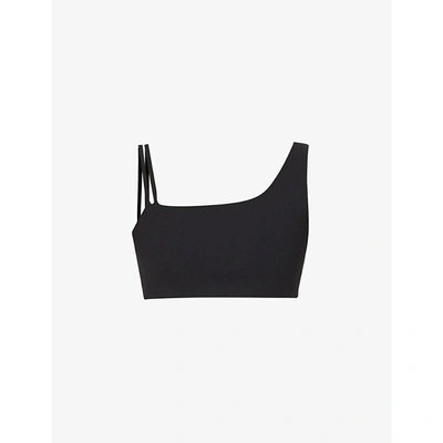 LIVE THE PROCESS CRESCENT DOUBLE-STRAP STRETCH-WOVEN BRA