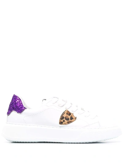 PHILIPPE MODEL TEMPLE VEAU LOW-TOP SNEAKERS