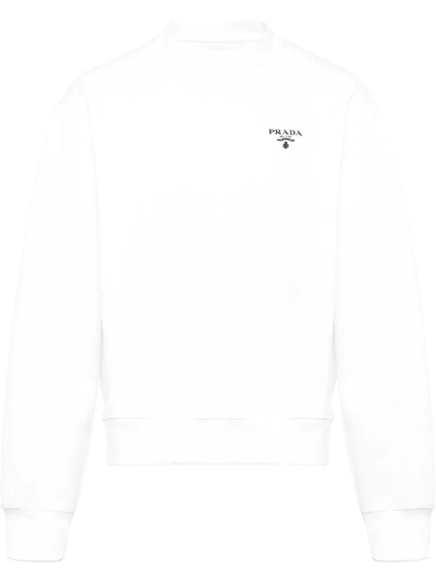 PRADA LOGO-PRINT FLEECE SWEATSHIRT
