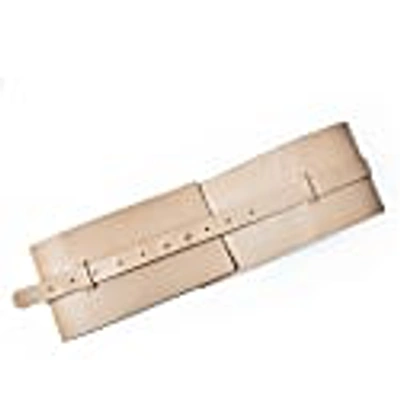 PLIK WOMEN'S LEATHER WIDE DOUBLE CORSET BELT NUDE