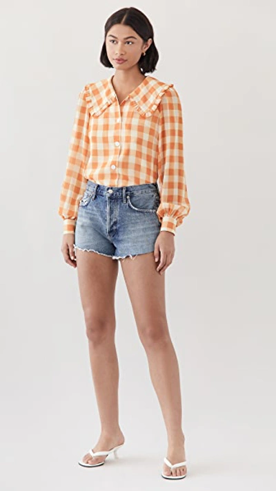 KITRI LAURA GINGHAM TOP