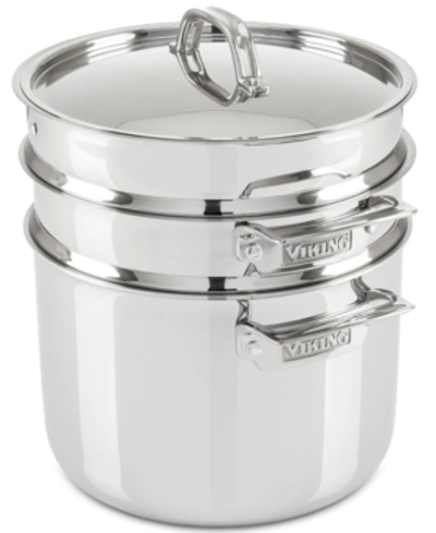 VIKING 8-QT. 3-PLY MULTI COOKER WITH PASTA POT STEAMER INSERT