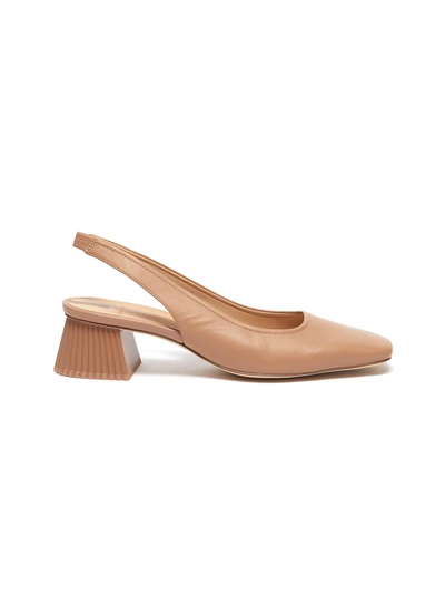 SAM EDELMAN 'TOREN' SQUARE TOE SLINGBACK LEATHER PUMPS