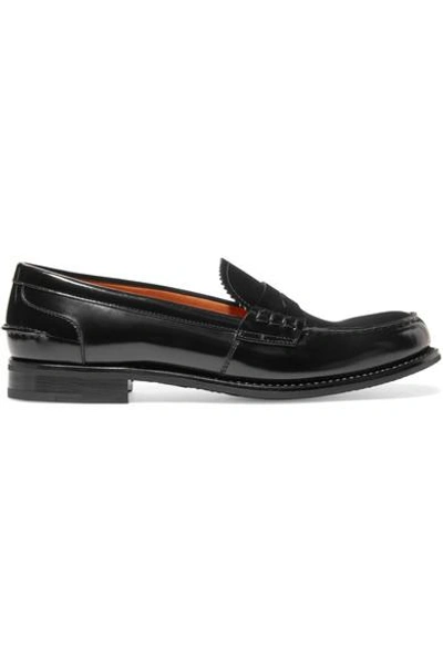 CHURCH'S SALLY GLOSSED-LEATHER LOAFERS