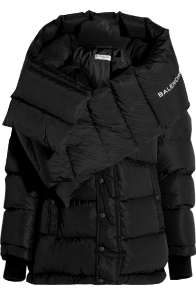 BALENCIAGA SWING DOUDOUNE OVERSIZED HOODED QUILTED SHELL DOWN COAT