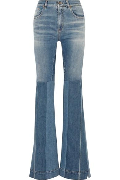 ROBERTO CAVALLI Patchwork high-rise flared jeans