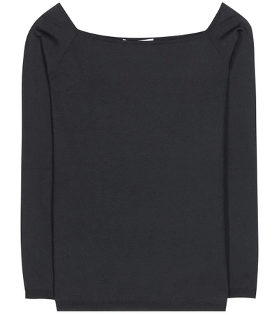 VALENTINO KNITTED SILK-BLEND TOP