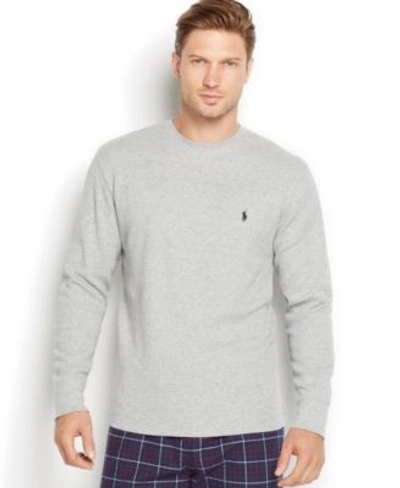 POLO RALPH LAUREN MEN'S SOLID WAFFLE-KNIT CREW-NECK THERMAL TOP