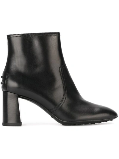 TOD'S FLARED HEEL ANKLE BOOTS