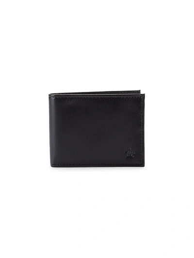 ORIGINAL PENGUIN MEN'S LEATHER BI-FOLD WALLET