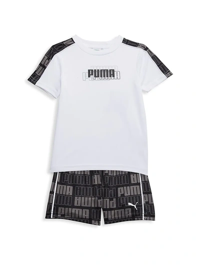 PUMA BABY BOY'S 2-PIECE LOGO T-SHIRT & SHORTS SET