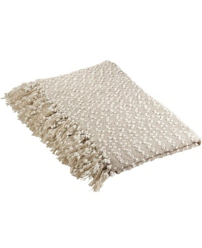SARO LIFESTYLE WOVEN NUBBY THROW, 50" X 60"