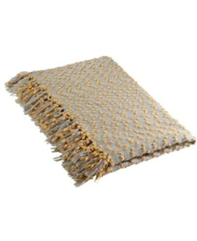 SARO LIFESTYLE WOVEN NUBBY THROW, 50" X 60"