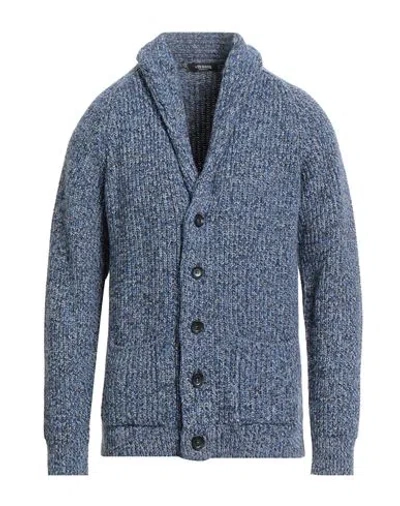 +39 MASQ +39 MASQ MAN CARDIGAN BLUE SIZE 44 POLYAMIDE, WOOL, VISCOSE, CASHMERE