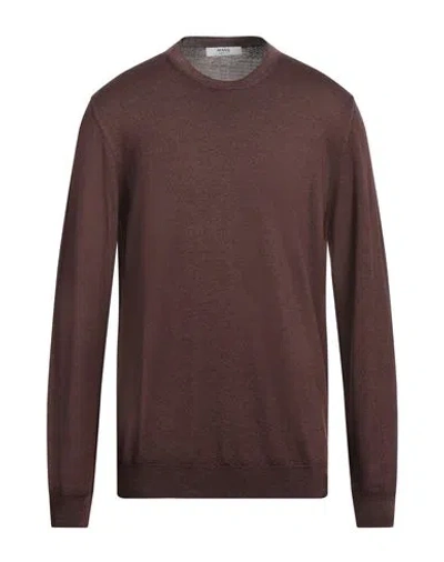 +39 MASQ +39 MASQ MAN SWEATER BROWN SIZE 48 MERINO WOOL