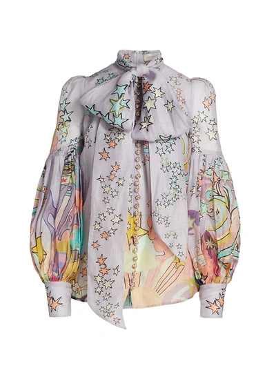 ZIMMERMANN CONCERT TIE-NECK BLOUSE