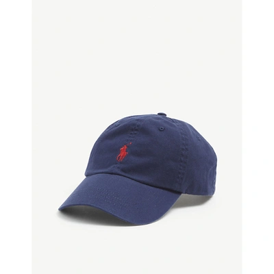POLO RALPH LAUREN MENS NEWPORT NAVY LOGO-EMBROIDERED COTTON CAP