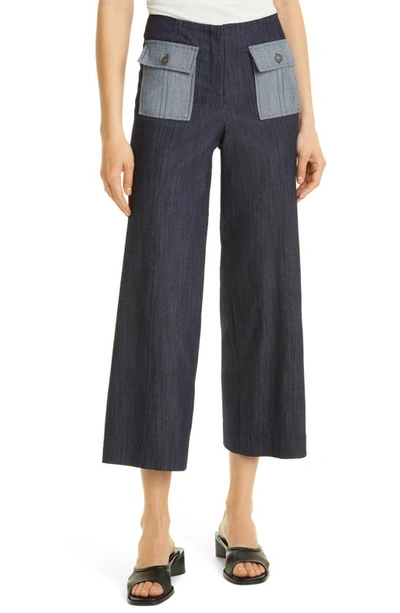 CINQ À SEPT AZURE CROP WIDE LEG JEANS