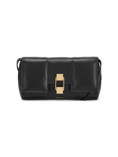 DEMELLIER MIDI ALEXANDRIA LEATHER SHOULDER BAG