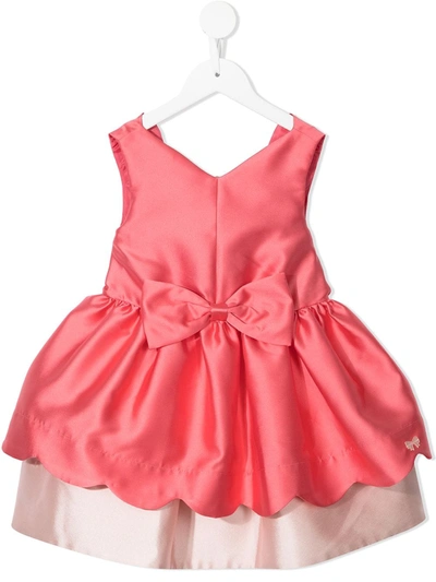 HUCKLEBONES LONDON BOW-DETAIL SCALLOPED DRESS