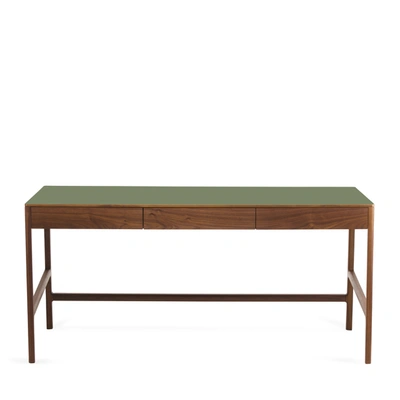 THE CONRAN SHOP DOMUS 3-DRAWER DESK IN OLIVE & WALNUT