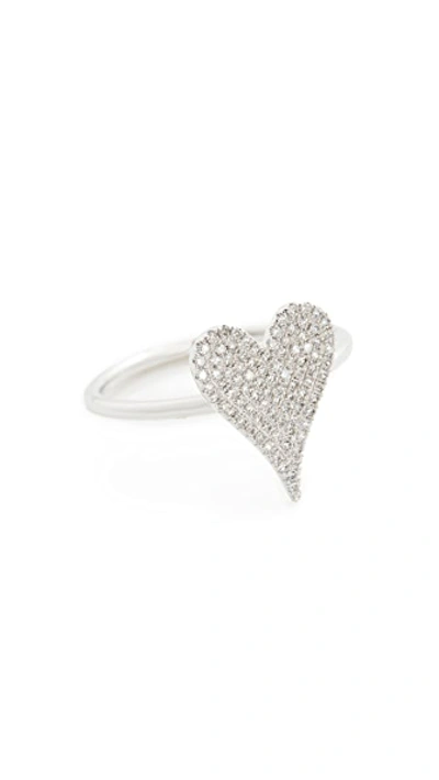 STEPHANIE GOTTLIEB 14K SMALL PAVE HEART RING