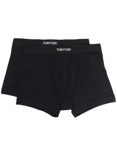 TOM FORD LOGO-WAISTBAND BOXER BRIEFS (SET OF 2)