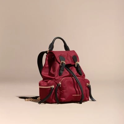 BURBERRY The Small Rucksack in Technical Nylon and Leather