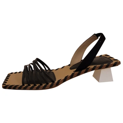 JACQUEMUS VALÃ©RIE LEATHER SANDALS
